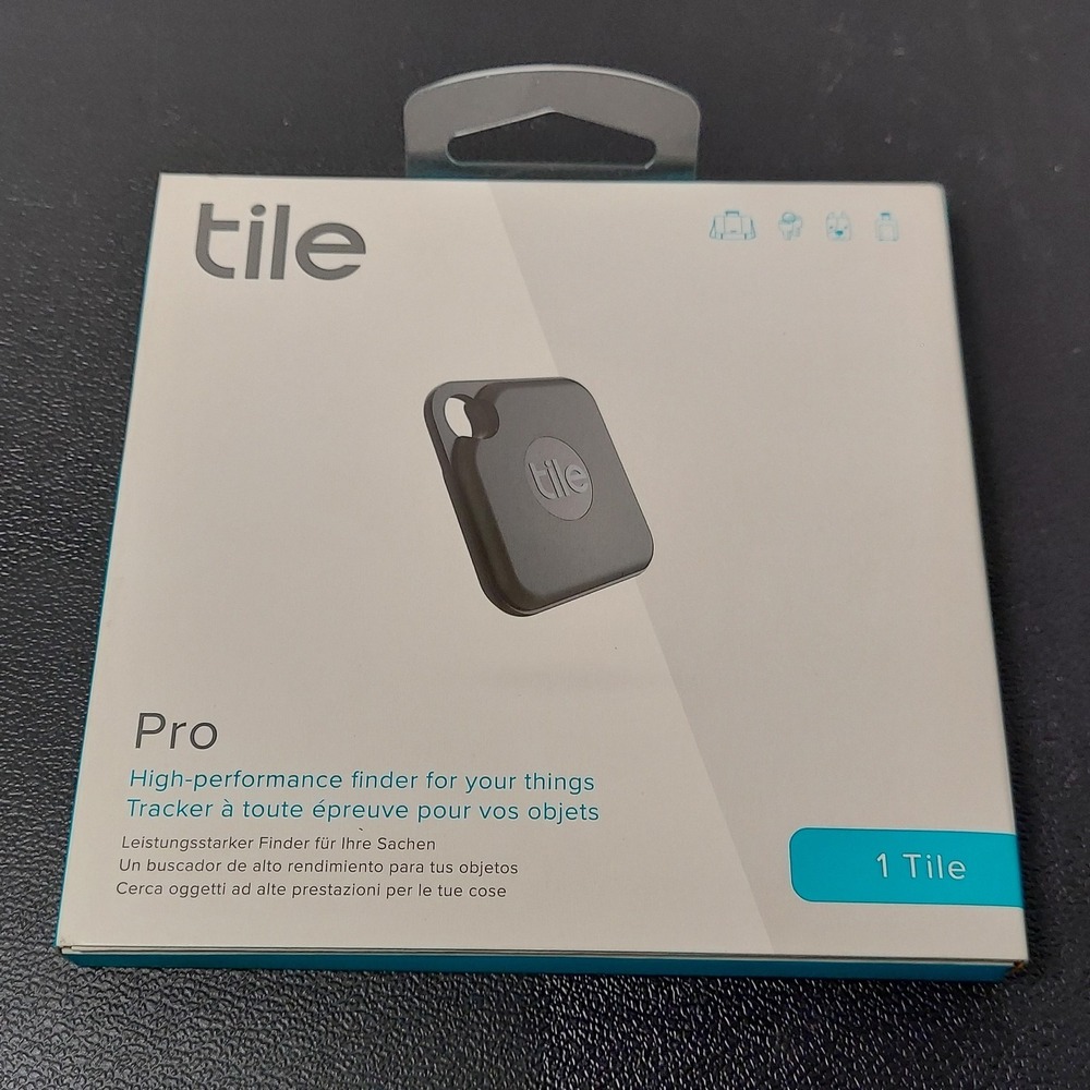 Tile Pro Bluetooth Item Tracker Black 1 Pack T11001 Replaceable Battery